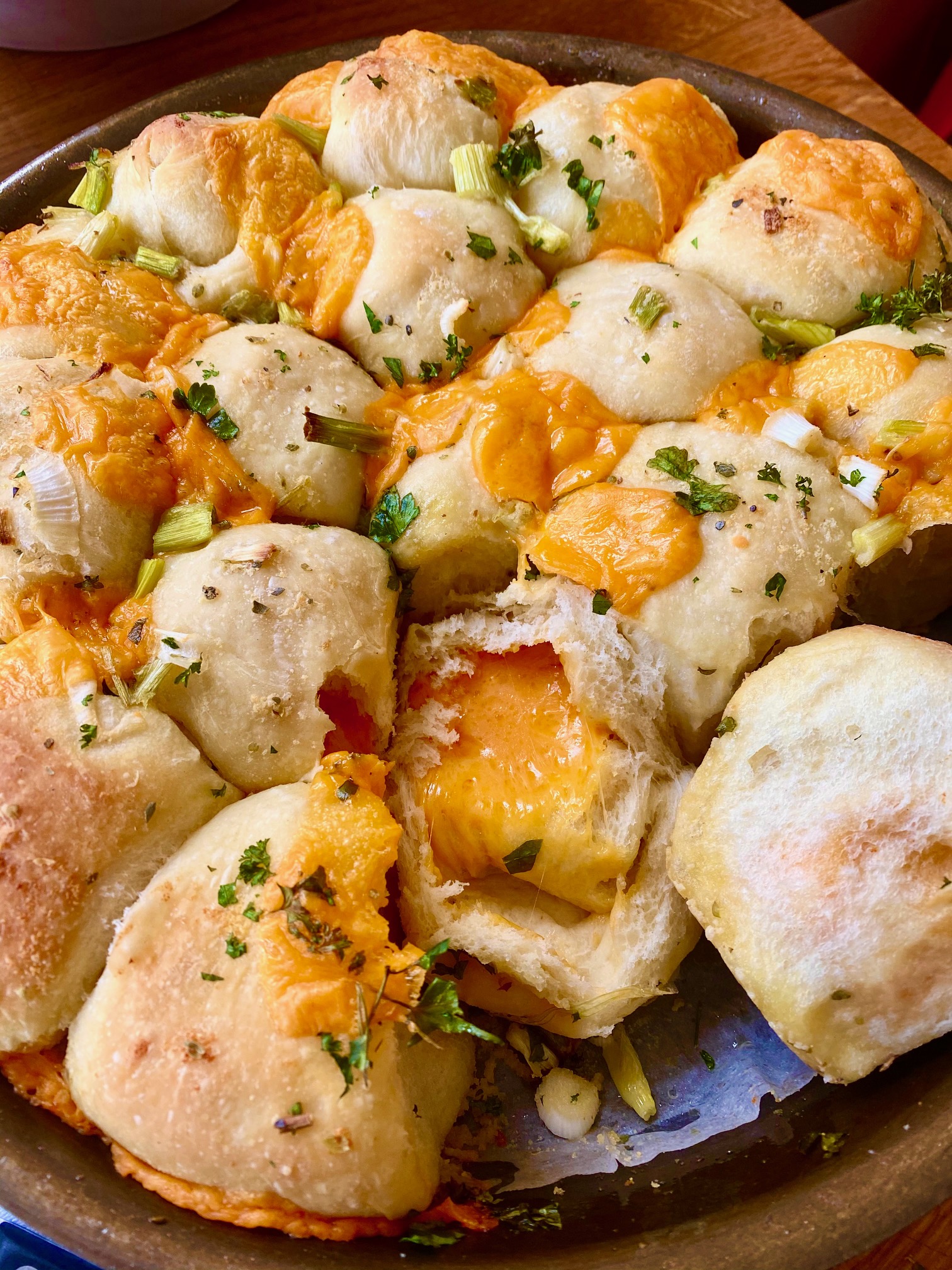 Tear and Share Cheddar Herb Pan Rolls Marcy Goldman's Better Baking