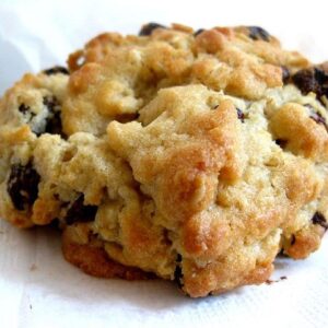 A close up of some cookies on a plate