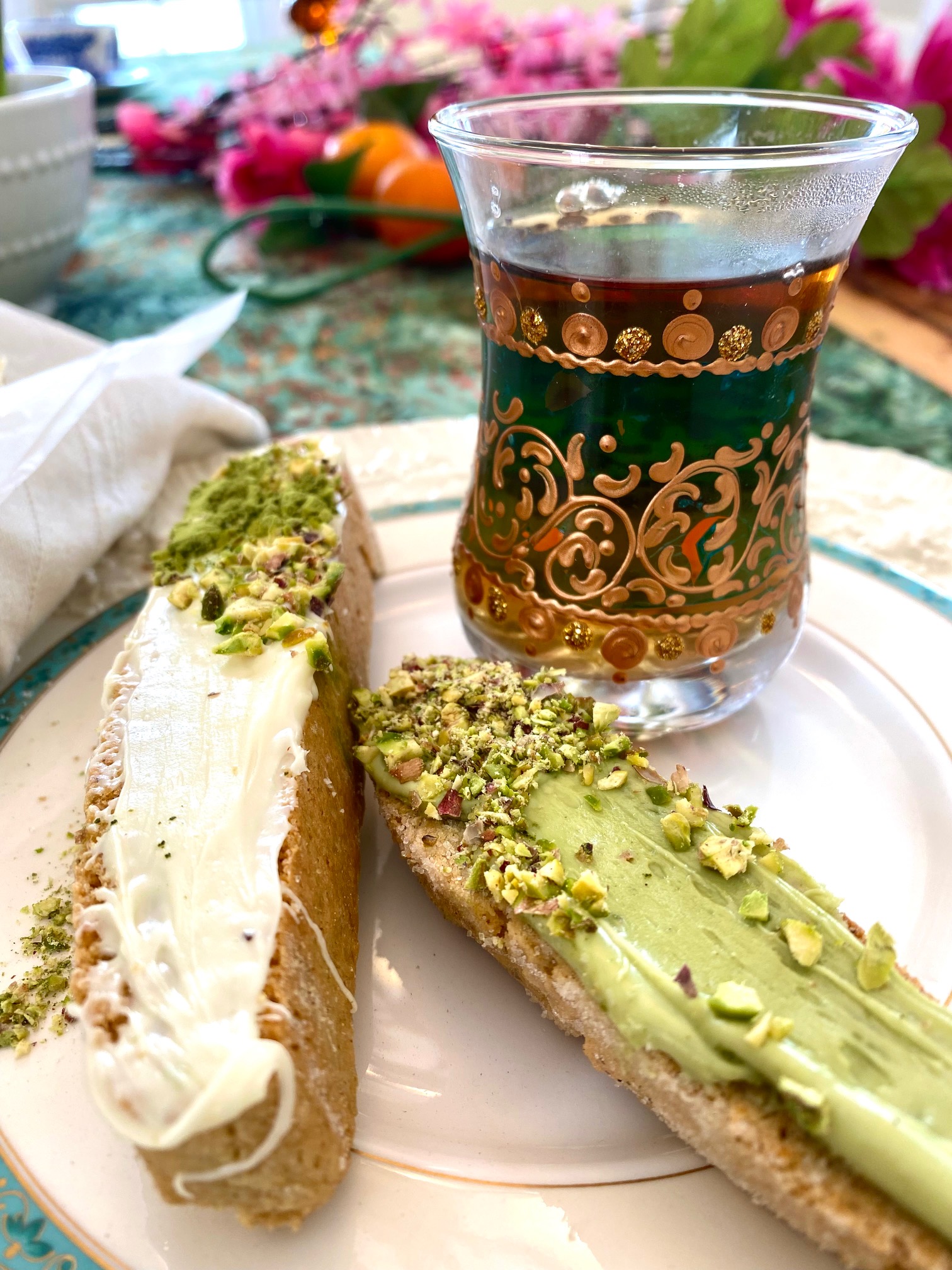 Pistachio Green Tea Biscotti Marcy Goldman's Better Baking