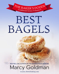 A book cover with a picture of bagels