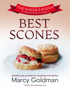 A book cover with two scones on top of each other.