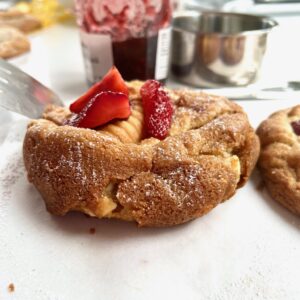 Strawberry Cheesecake White Tollhouse Cookies